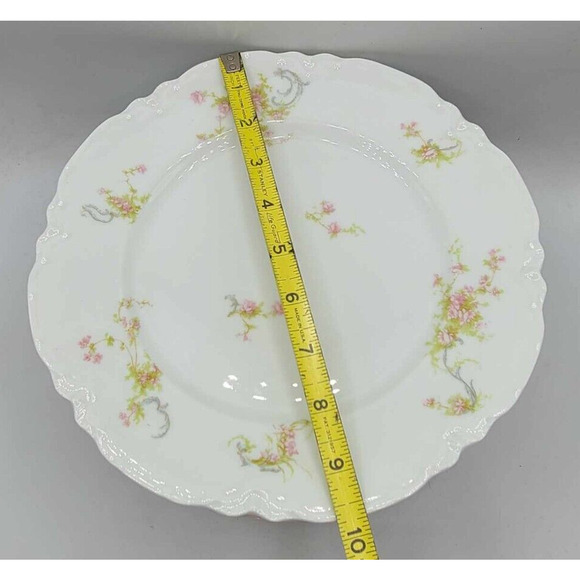 Antique Haviland Limoges Schleiger Pattern 9.75" Dinner Plate Set of 4 - MINT! - Picture 6 of 8